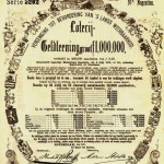 Alter Lotterie Schein um 1870